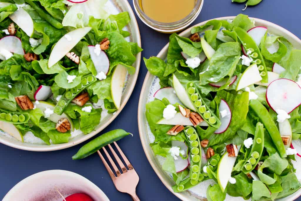 Green Salad with Peas and Radishes